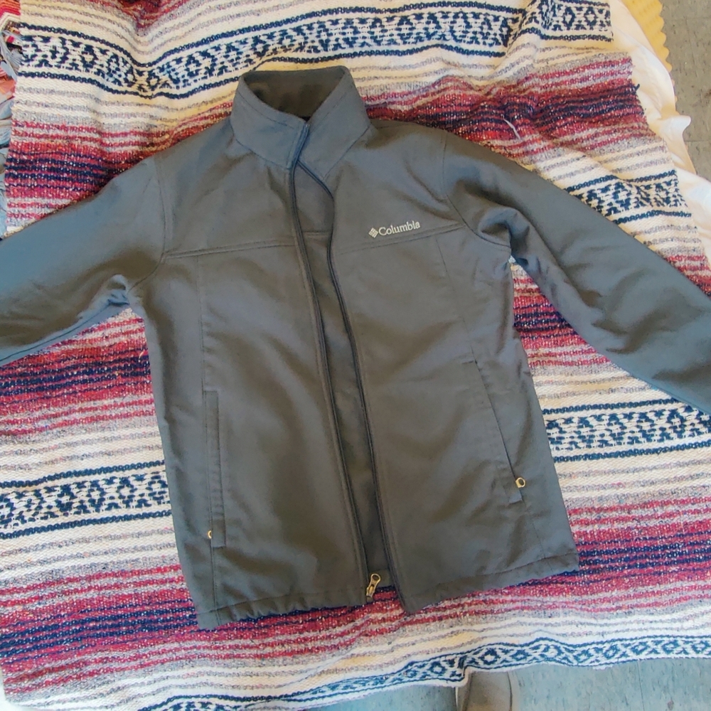 Columbia lightweight fleece lined (Small) water repellent jacket. Grey